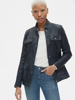 gap leather jacket women