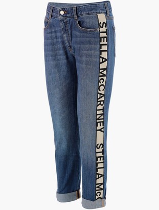 Stella McCartney Jacquard Logo Bands Denim Women's Jeans