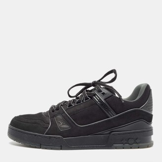 Louis Vuitton Black/Grey Suede, Fabric and Monogram Canvas LV Trainer  Sneakers Size 44 Louis Vuitton