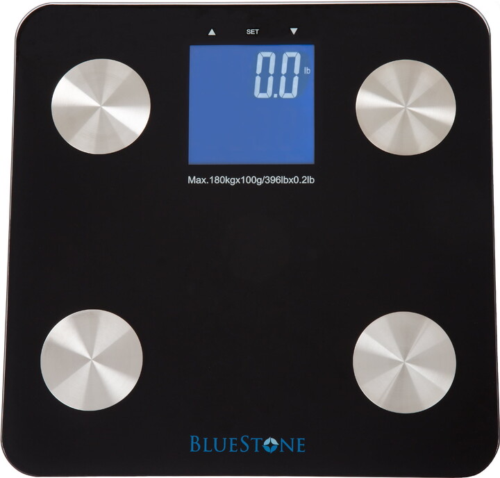 Bluestone Digital Bathroom Scale with Large LCD Display for Fitness Tracking