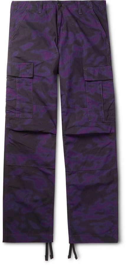 purple cargo pants mens