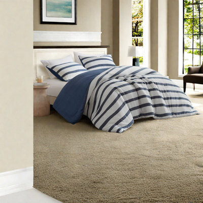 Jaxpety Premium Yarn-dyed Stripe Bedding Set Polyester King/cal King Comforter For Modern Bedrooms
