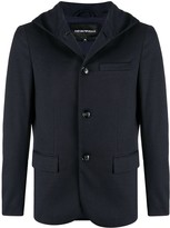 Thumbnail for your product : Emporio Armani Hooded Button-Down Blazer