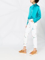 Thumbnail for your product : Stella McCartney Marble-Print Straight-Leg Jeans