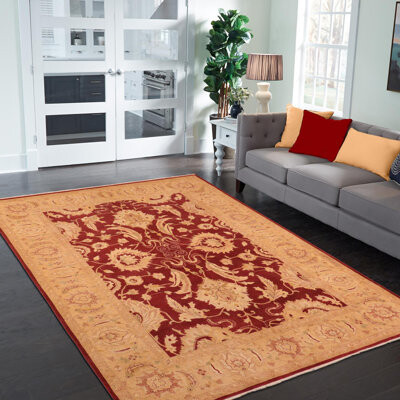 Isabelline Baccio Oriental Handmade Hand-Knotted Rectangle 6'1\