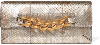 Charlotte Olympia Embellished python wallet