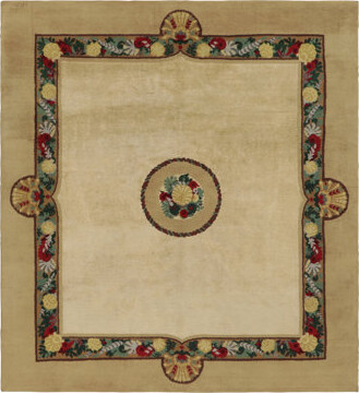 Rug & Kilim Art Deco One-of-a-Kind 8'10X9'8 1940s Wool Area Rug