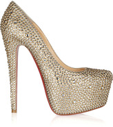 Thumbnail for your product : Christian Louboutin Daffodile 160 crystal-embellished suede pumps