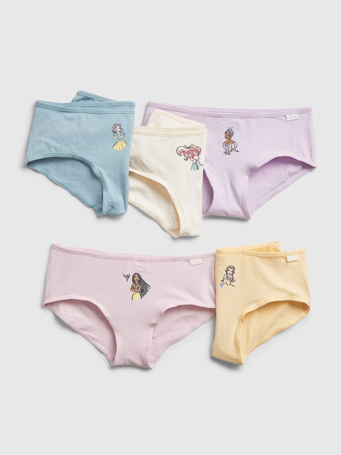 Gap GapKids  Disney Organic Cotton Princess Graphic Hipster Briefs  (5-Pack) - ShopStyle Girls' Underwear & Socks