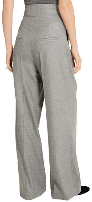 Barbara Casasola Stretch-cashmere And Wool-blend Wide-leg Pants - Gray