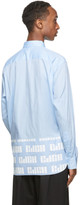 Thumbnail for your product : Comme des Garçons Homme Blue Striped Logo Hem Shirt