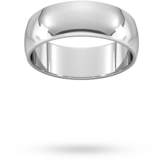 Thumbnail for your product : Palladium Goldsmiths 7mm D Shape Standard Wedding Ring In 950