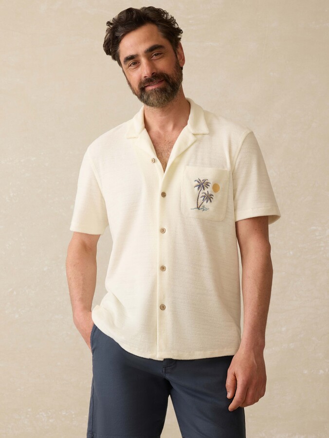 Faherty Short-Sleeve Cabana Towel Terry Shirt