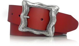 Almela Belts for woman. Genuine Leather. Western Belts for Women. Jeans. (Red 105/42)