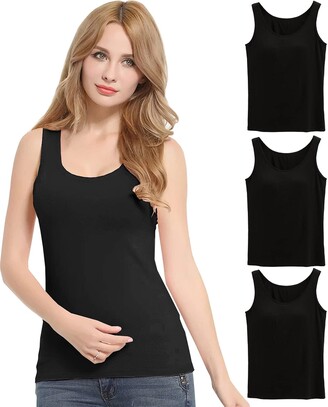 Women's Camisole Built-in Shelf Padded Bra Cami Top Pack,, 47% OFF