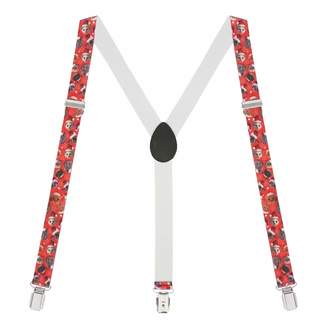 HDE Men's Solid Color Y-Back Suspenders 1 inch Adjustable Elastic Clip-on Braces