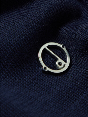 Dunhill Logo-Appliquéd Mulberry Silk-Trimmed Cotton Polo Shirt