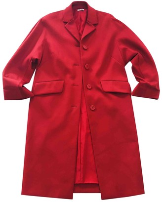 Miu Miu Red Cotton Coat for Women