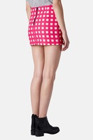 Thumbnail for your product : Topshop Grid Print Cotton Miniskirt