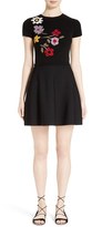 Thumbnail for your product : RED Valentino Women's Floral Intarsia Knit Fit & Flare Dress