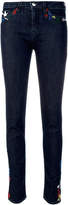 Thumbnail for your product : Love Moschino embroidered stitching skinny jeans
