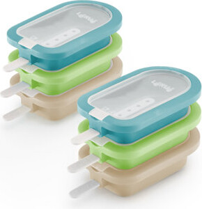 Lekue Stackable Mediterranean Ice Pop Molds, Set of 6