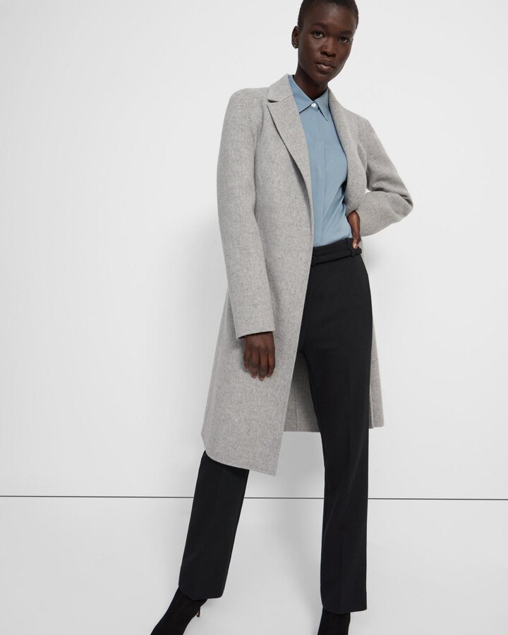 theory long wool coat
