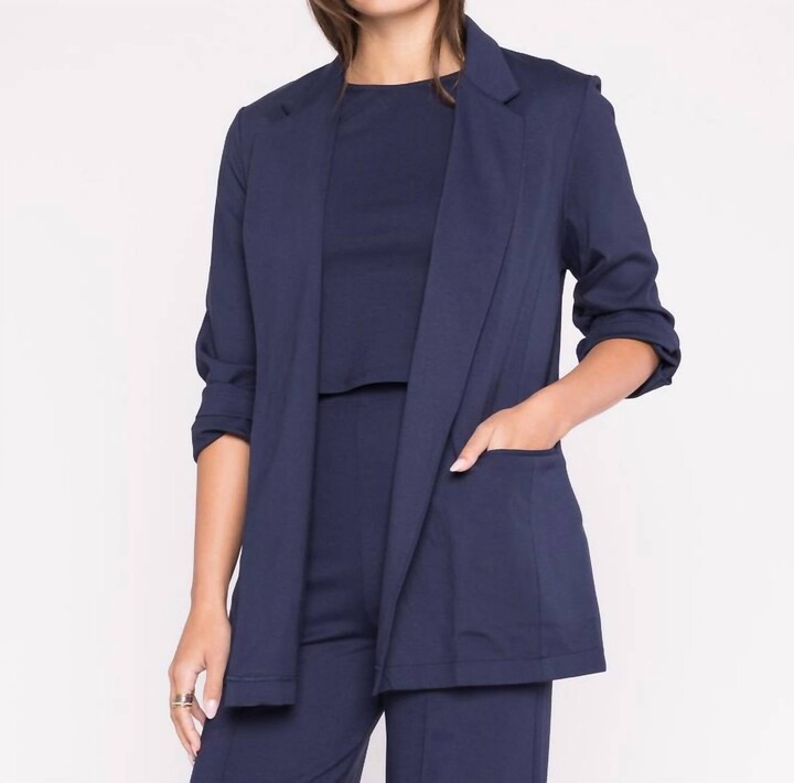 RIPLEY RADER Women's Ponte Knit Oversized Blazer In Navy