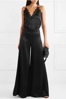 Thumbnail for your product : Alice + Olivia Iyanna Stretch-satin Wide-leg Pants