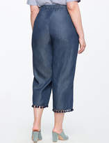 Thumbnail for your product : Tassel Hem Cropped Jeans