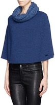 Thumbnail for your product : Nobrand Eyelet knit roll neck poncho
