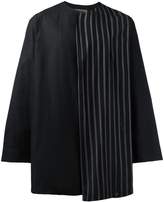 Thumbnail for your product : Yohji Yamamoto striped trim shirt