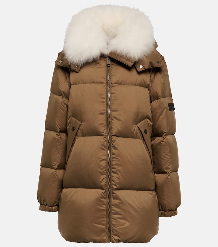 Yves Salomon Shearling-trimmed down coat
