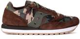 Thumbnail for your product : Saucony Jazz Brown Suede And Camouflage Fabric Sneaker
