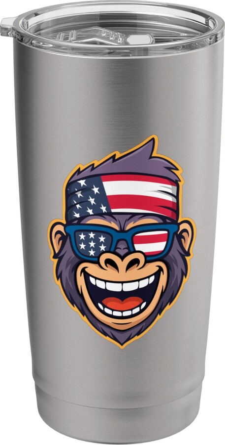 Funny American Beast Gorilla Fitness Store Funny American Beast Gorilla Fitness Gym Influencer Stainless Steel Insulated Tumbler