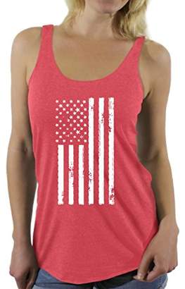 Awkward Styles Women's USA Flag Patriotic Racerback Tank Tops White Independence Day 4th of July
