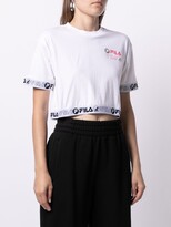 Thumbnail for your product : Fila Wendy logo-print cropped T-shirt
