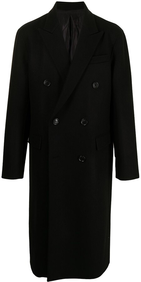 black double breasted coat men