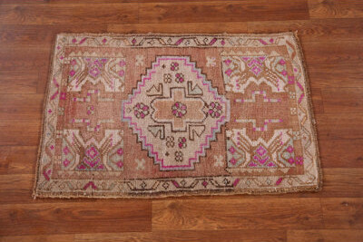 Geometric Wool Anatolian Oriental Accent Rug 2x3