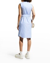 Thumbnail for your product : Burberry Maisy Logo Typographic-Print Belted Shirtdress