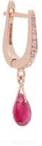 Thumbnail for your product : Diane Kordas Spectrum 18kt Rose Gold & Ruby Single Earring - Womens - Red