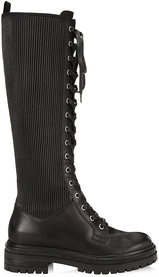 knit combat boots