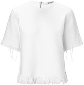 Thumbnail for your product : Alexander Wang T by White Cotton Burlap Cropped Top
