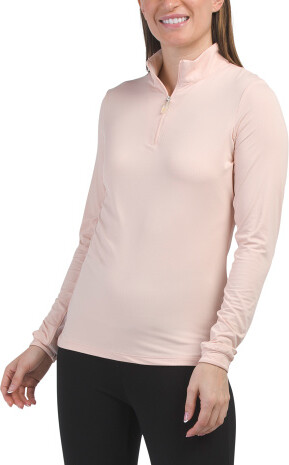 TJMAXX Upf 30 Long Sleeve Quarter Zip Jacket For Women, Nylon/Spandex