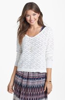Thumbnail for your product : Frenchi Pointelle Knit Pullover (Juniors)