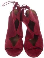 Thumbnail for your product : Aquazzura Suede Ankle Strap Sandals