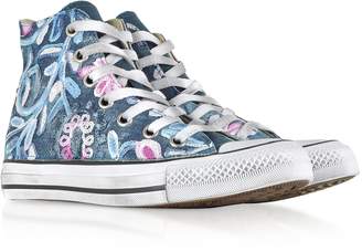 Converse Limited Edition Chuck Taylor All Star High Vintage Denim Flowers Sneakers