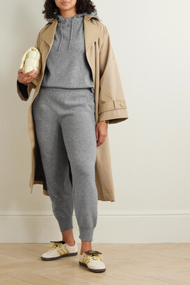 Allude Cashmere Hoodie And Track Pants Set - Gray - x small