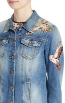 Thumbnail for your product : RED Valentino Women's Hummingbird Patch Denim Jacket