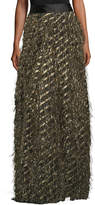 Thumbnail for your product : Milly Fringed Diagonal Metallic Ball Skirt